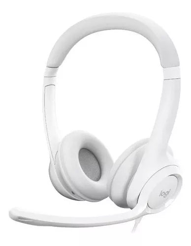 Auricular Logitech H390 con cable USB-A color blanco hueso