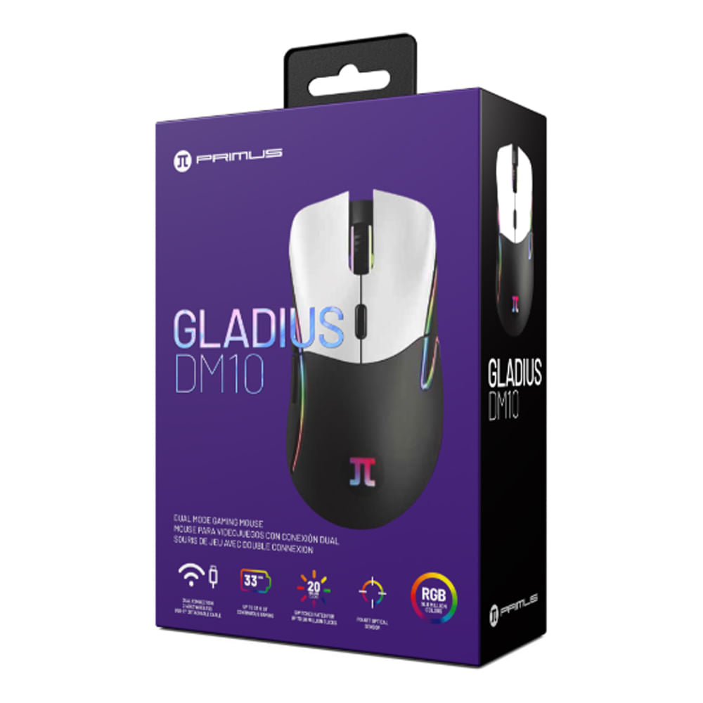 Mouse Primus Gaming inalámbrico 2.4 GHz USB 2.0